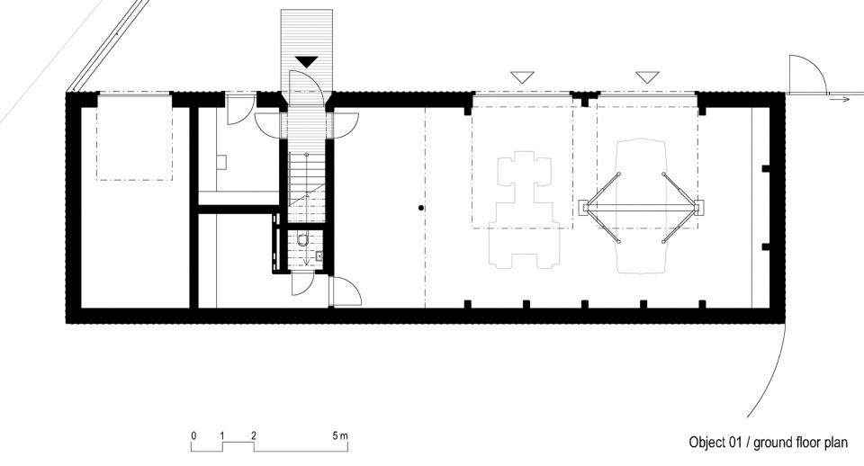 three houses and a yard under lysa hora by papousek silhan architects