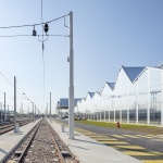 Maintenance and storage center for the T9 tramway by Ferrier Marchetti Studio