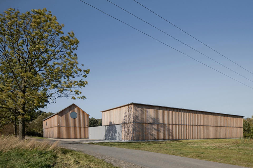 three houses and a yard under lysa hora by papousek silhan architects