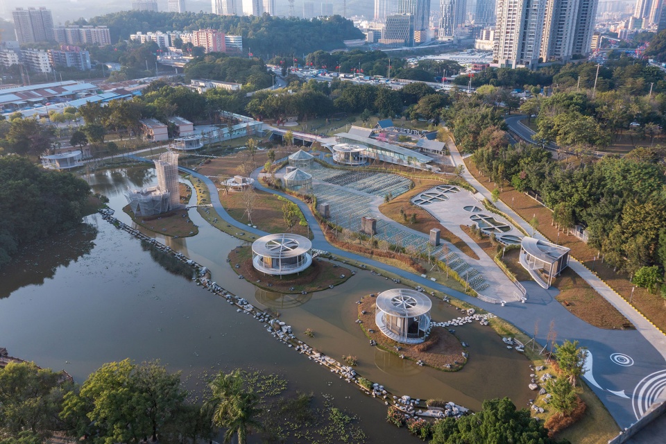 Landscape Design for Shenzhen Lotus Water Culture Base and Ground Level of Honghu Park Water Purification Plant China by NODE