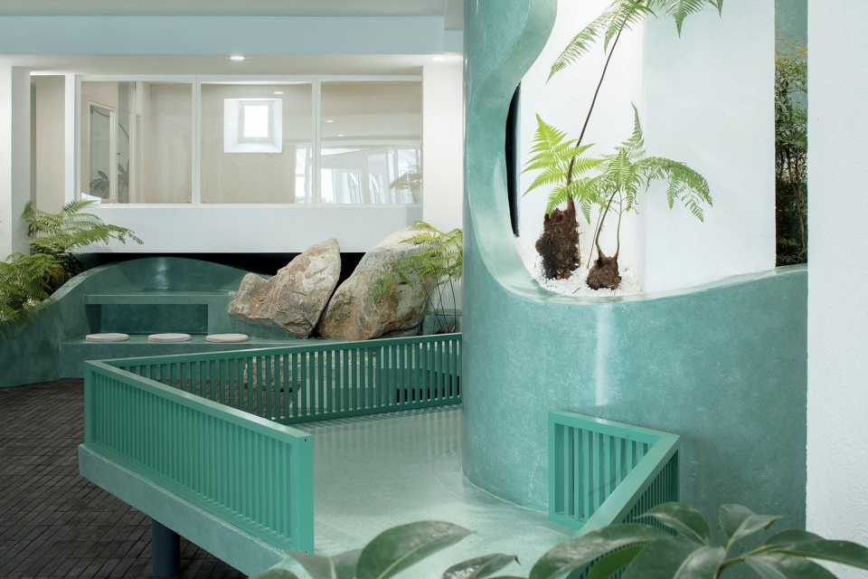 Green Cloud House Seven Terraces and Pavilions with a Pond in the Cloud and Mist China by Jiejie Studio