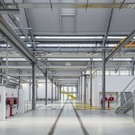 Maintenance and storage center for the T9 tramway by Ferrier Marchetti Studio