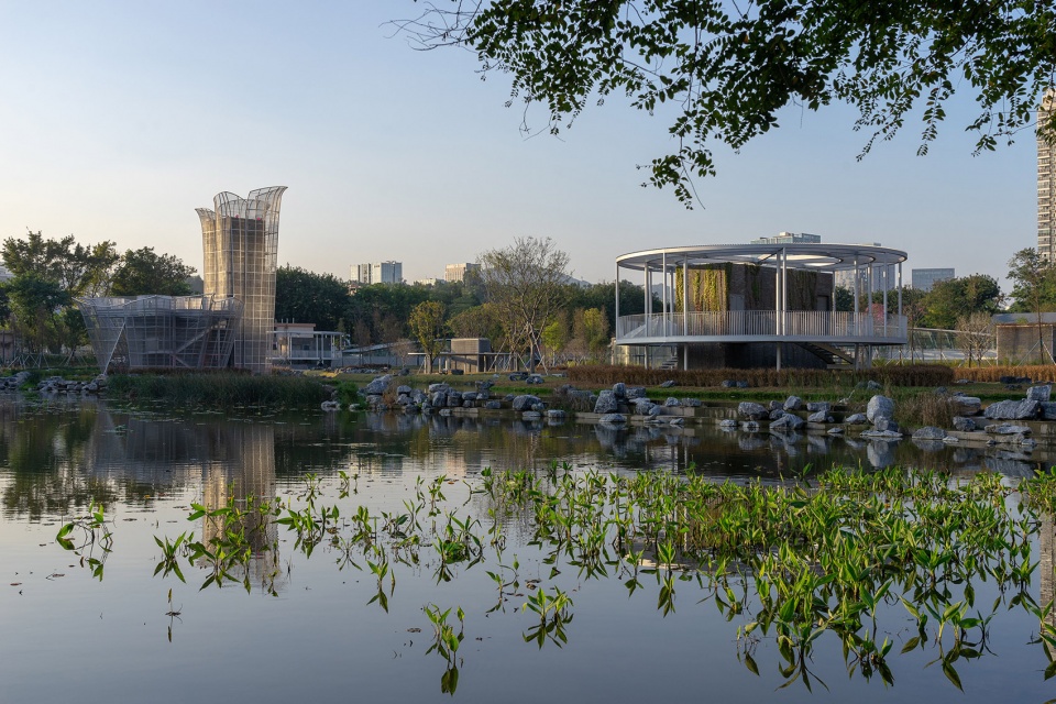 Landscape Design for Shenzhen Lotus Water Culture Base and Ground Level of Honghu Park Water Purification Plant China by NODE