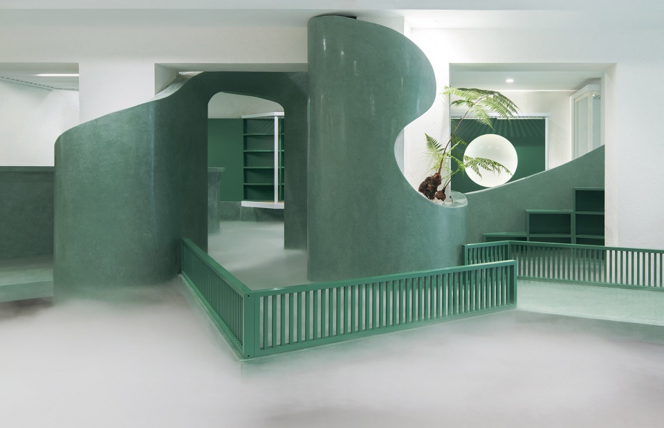 Green Cloud House Seven Terraces and Pavilions with a Pond in the Cloud and Mist China by Jiejie Studio