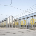 Maintenance and storage center for the T9 tramway by Ferrier Marchetti Studio