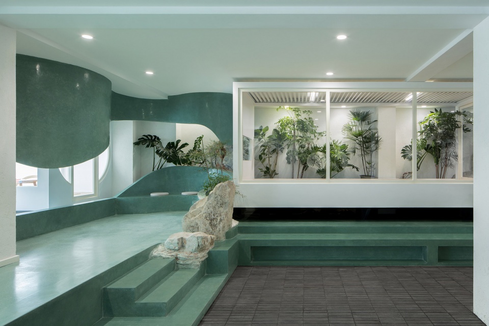 Green Cloud House Seven Terraces and Pavilions with a Pond in the Cloud and Mist China by Jiejie Studio