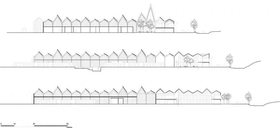 Maintenance and storage center for the T9 tramway by Ferrier Marchetti Studio