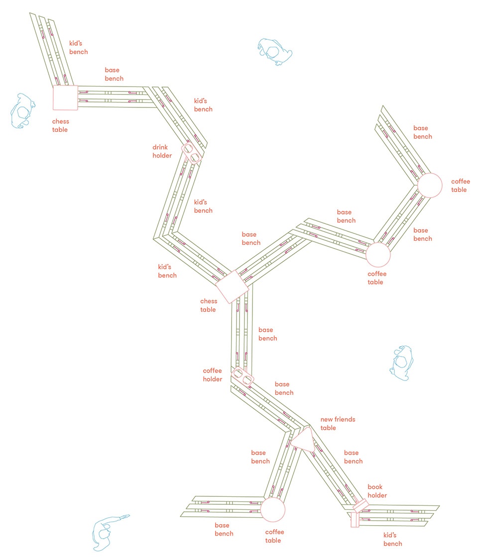 BRANCHING BENCHES by Napp Studio Architects