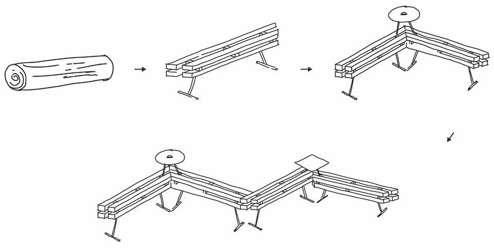 BRANCHING BENCHES by Napp Studio Architects