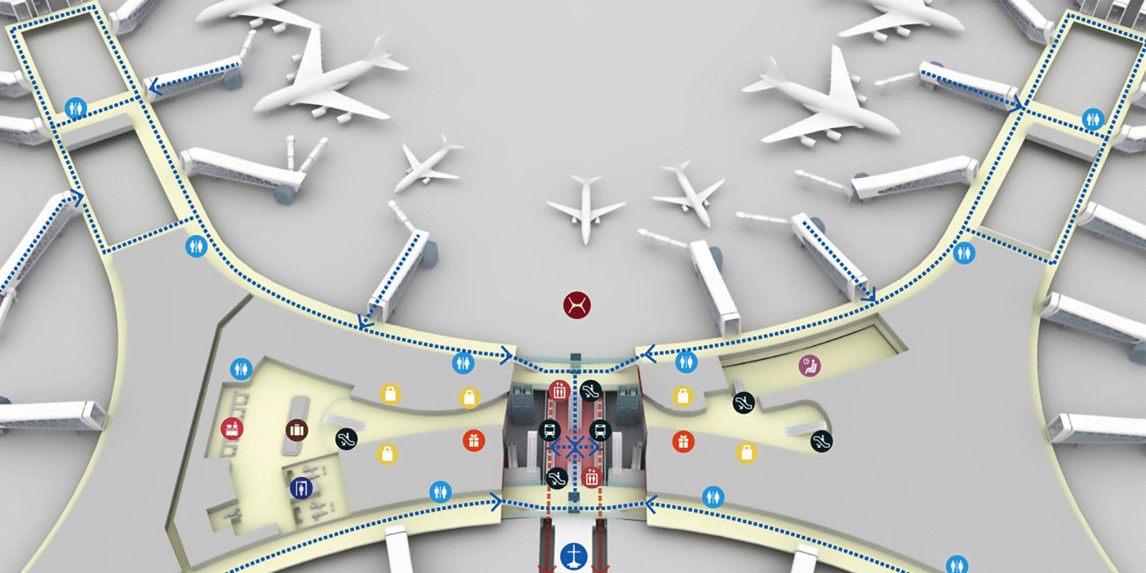 Shenzhen Bao an International Airport Satellite Concourse China by GDAD Aedas Landrum Brown
