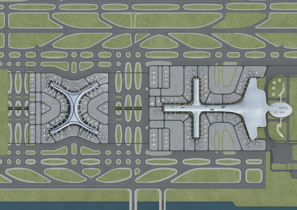 Shenzhen Bao an International Airport Satellite Concourse China by GDAD Aedas Landrum Brown