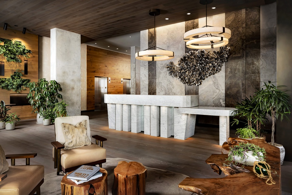 Interior design of 1 Hotel Toronto by Rockwell Group
