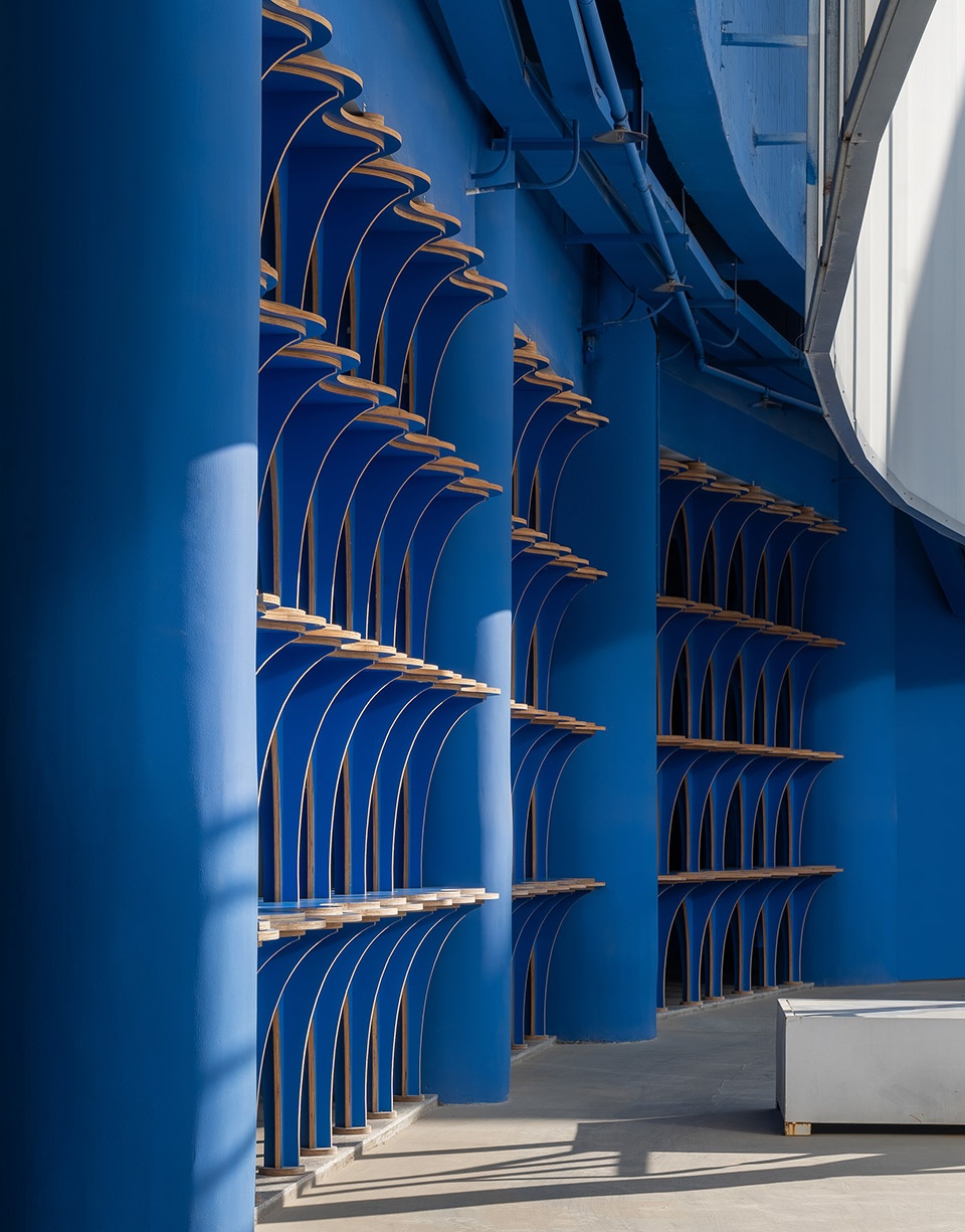 art school in blue white china by various associates