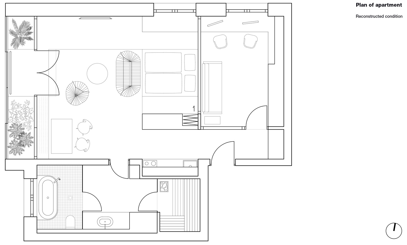 Nest Reconstruction of the apartment by TVARY
