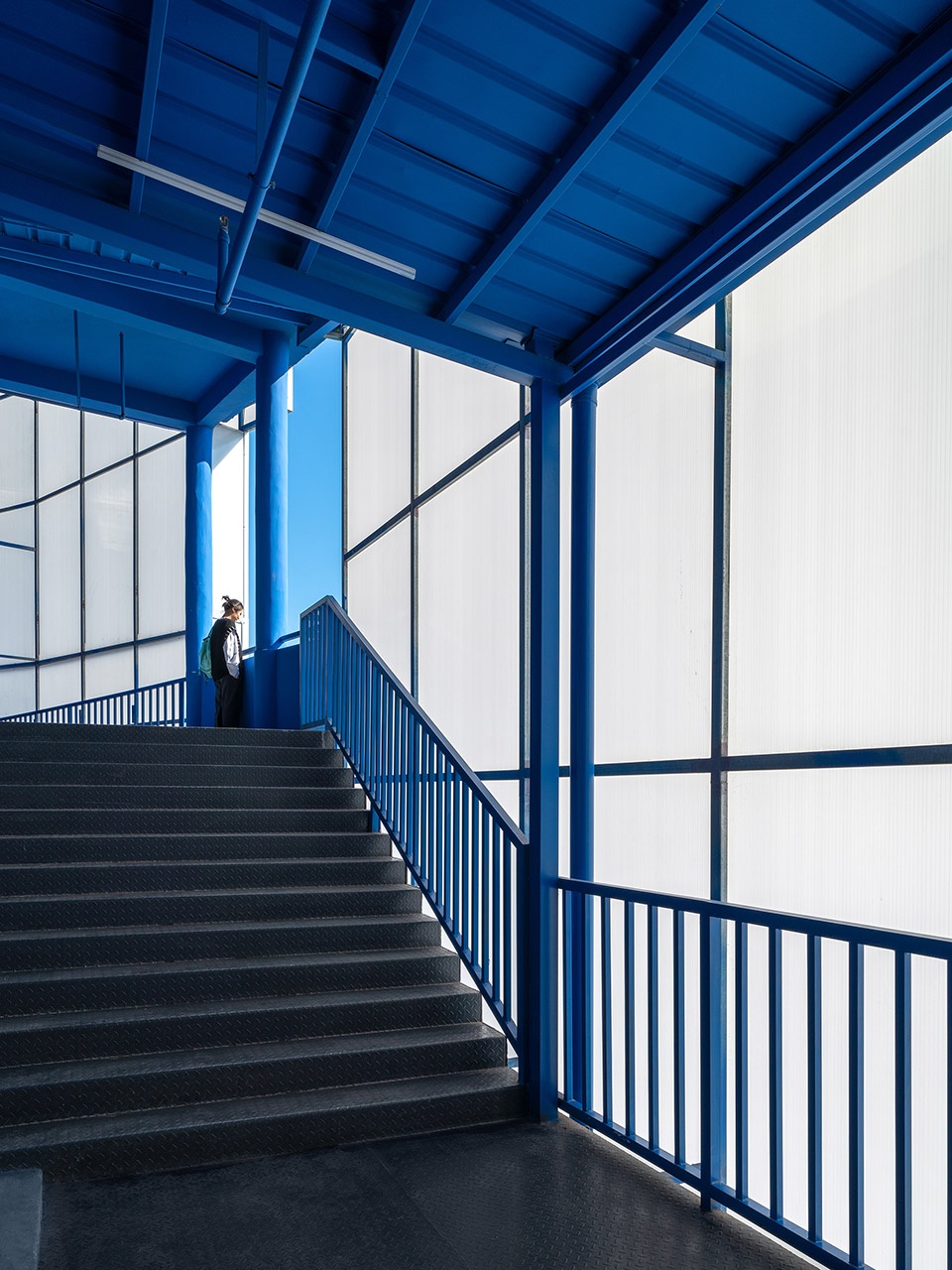 art school in blue white china by various associates