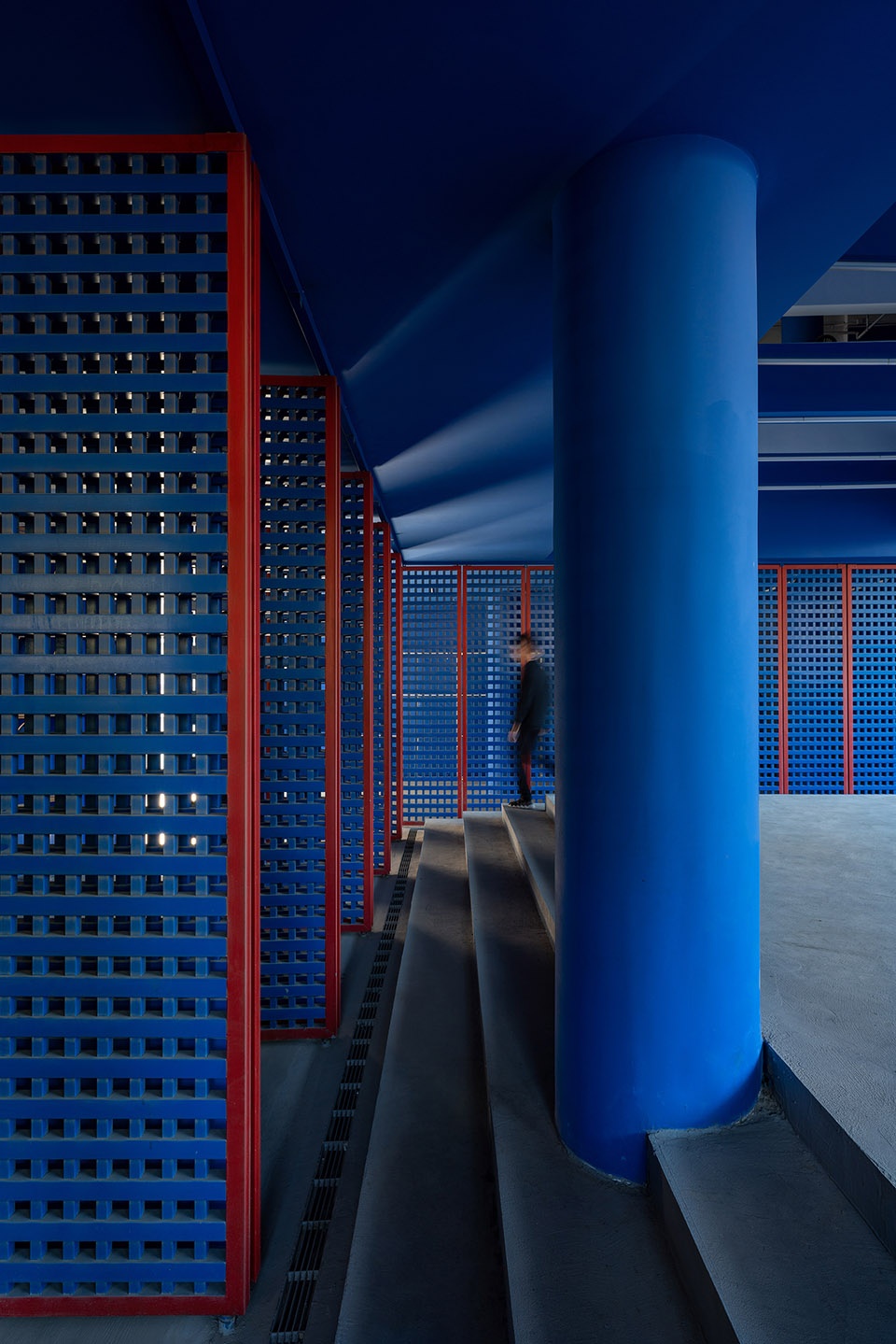 art school in blue white china by various associates
