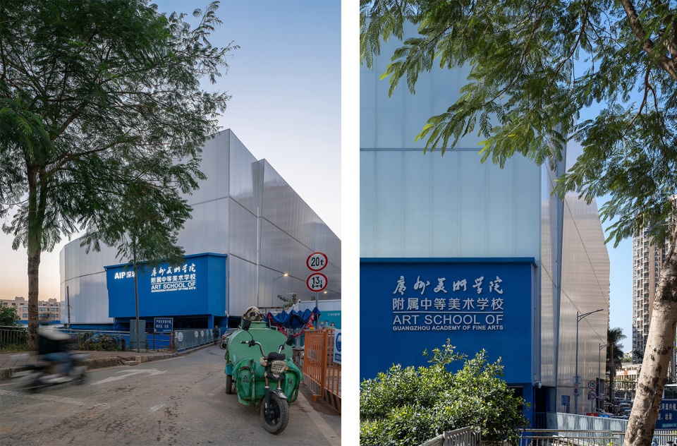 art school in blue white china by various associates