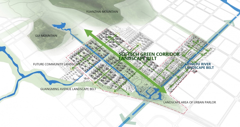 science technology innovation green corridor phase i china by tong yuan design group