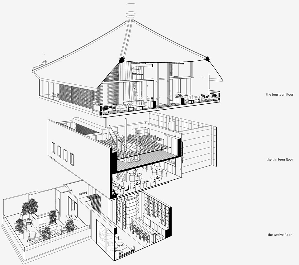 Le Coq Wine Bistro China by RooMoo Practice