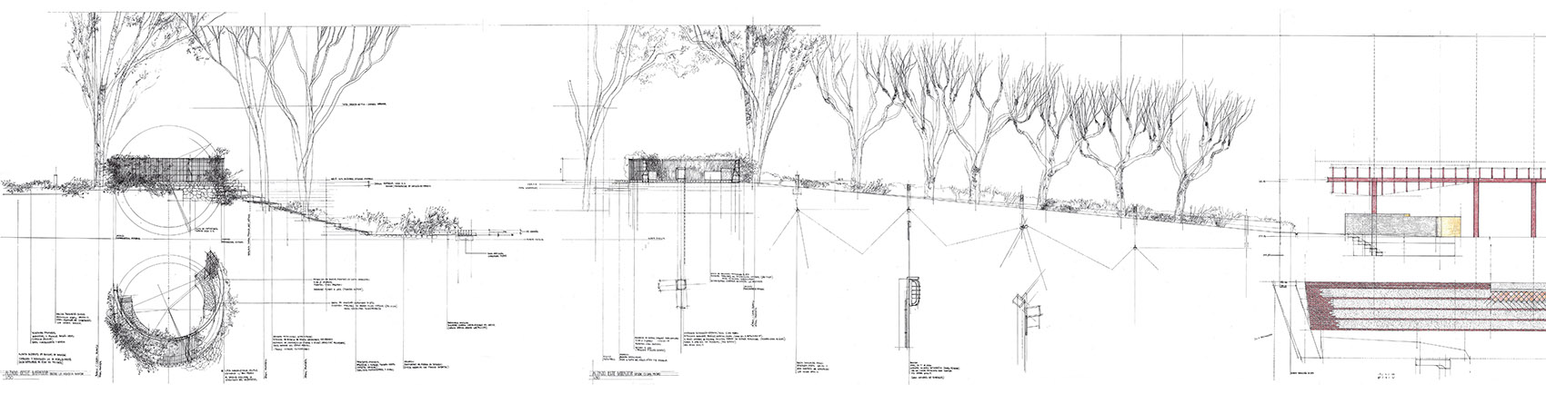 a pergola open to the fields by bona fide taller