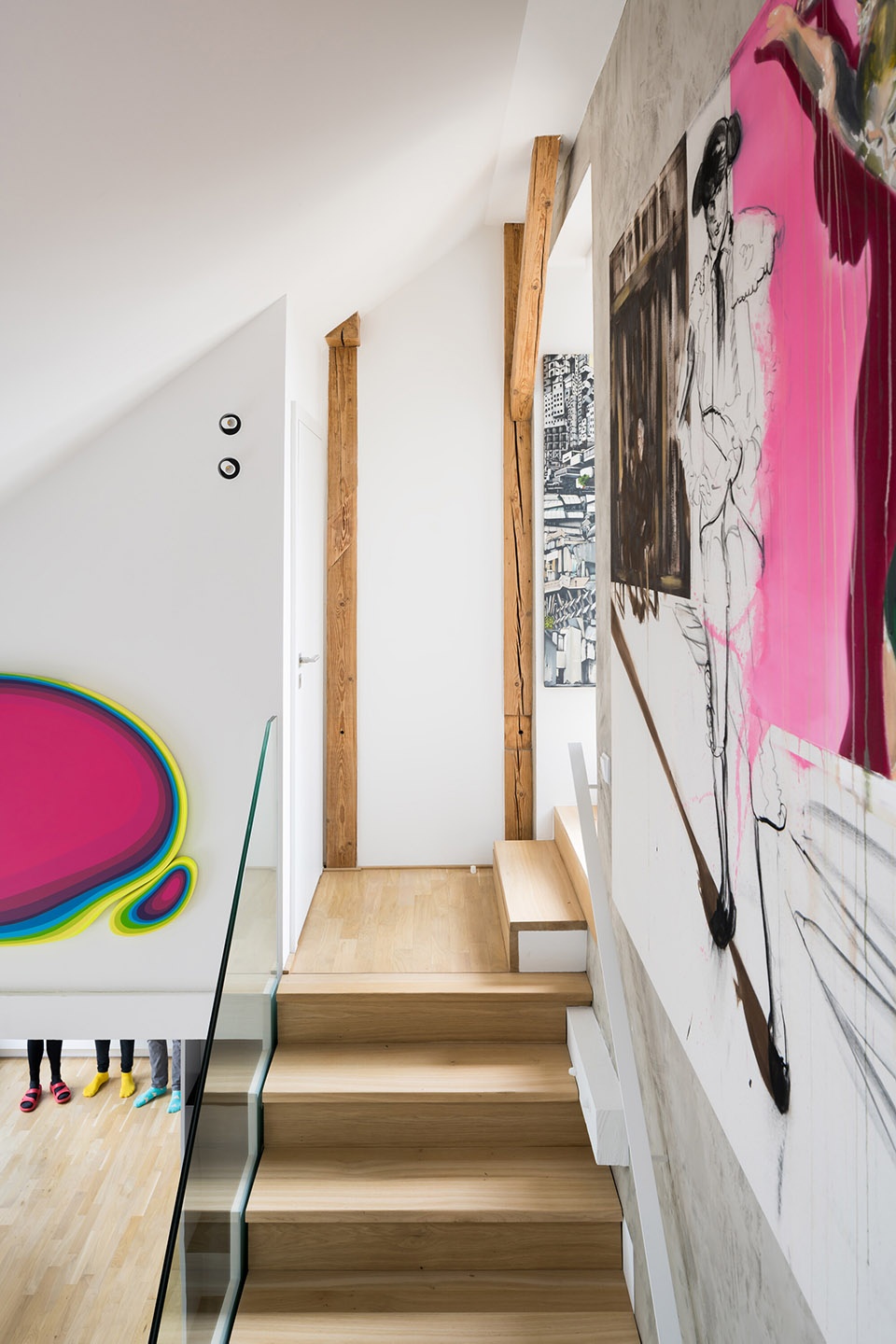 art maisonette in letna prague by este architekti