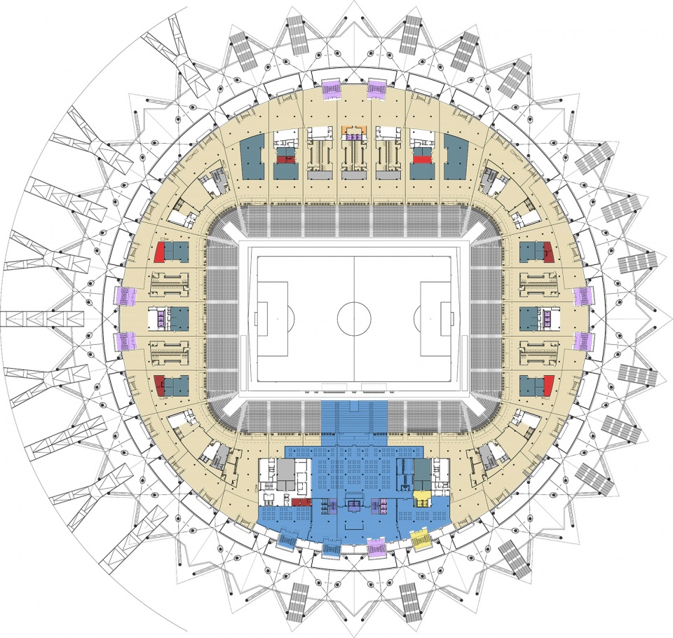Football Stadium Samara Arena PI ARENA