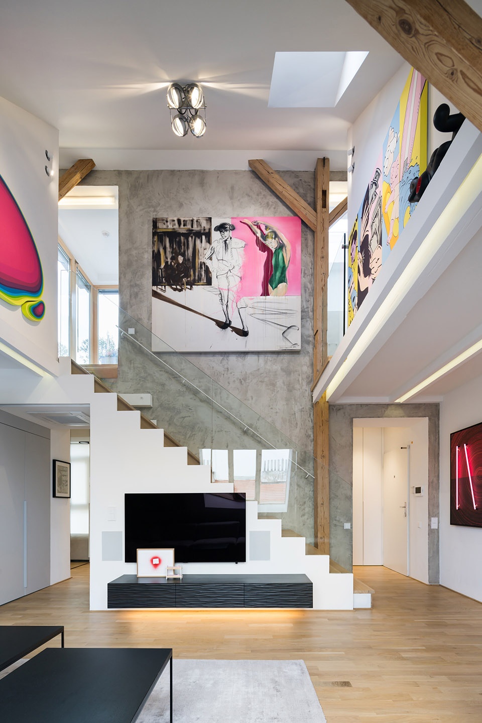 art maisonette in letna prague by este architekti