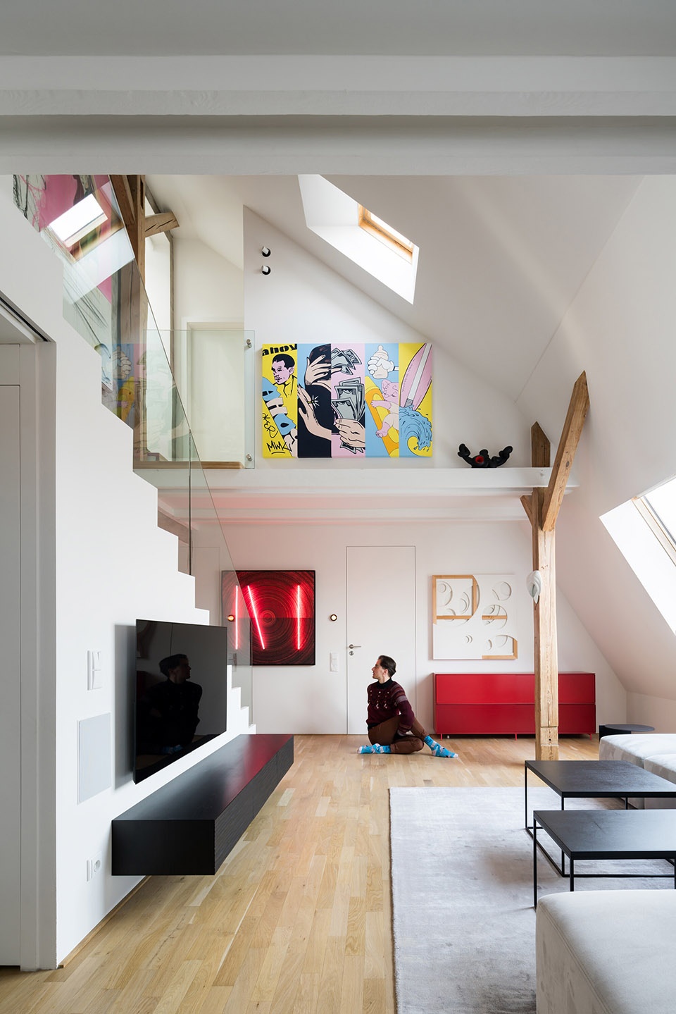 art maisonette in letna prague by este architekti