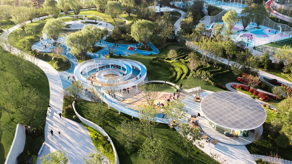 Zibo High tech District Cultural Sports Park China by GVL Design Group