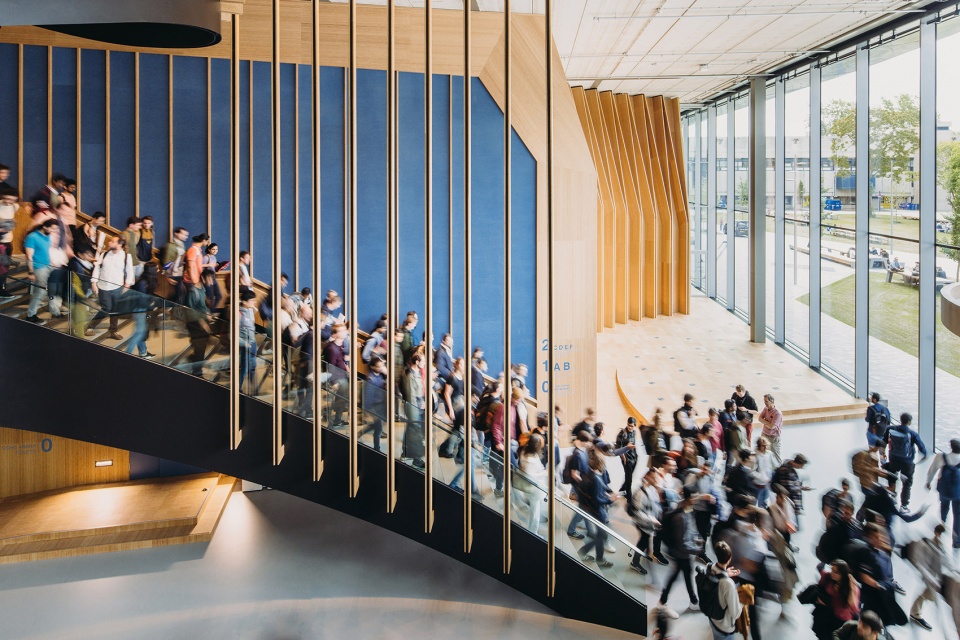 unstudio completes echo at tu delft