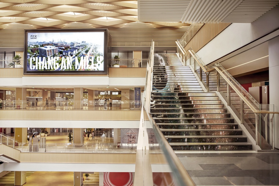 interior design changan mills shopping plaza by hongshi design