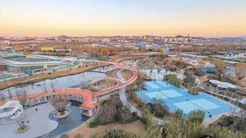 Zibo High tech District Cultural Sports Park China by GVL Design Group