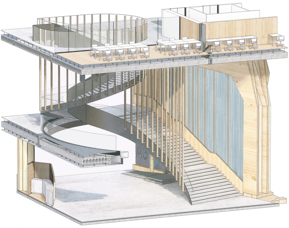unstudio completes echo at tu delft