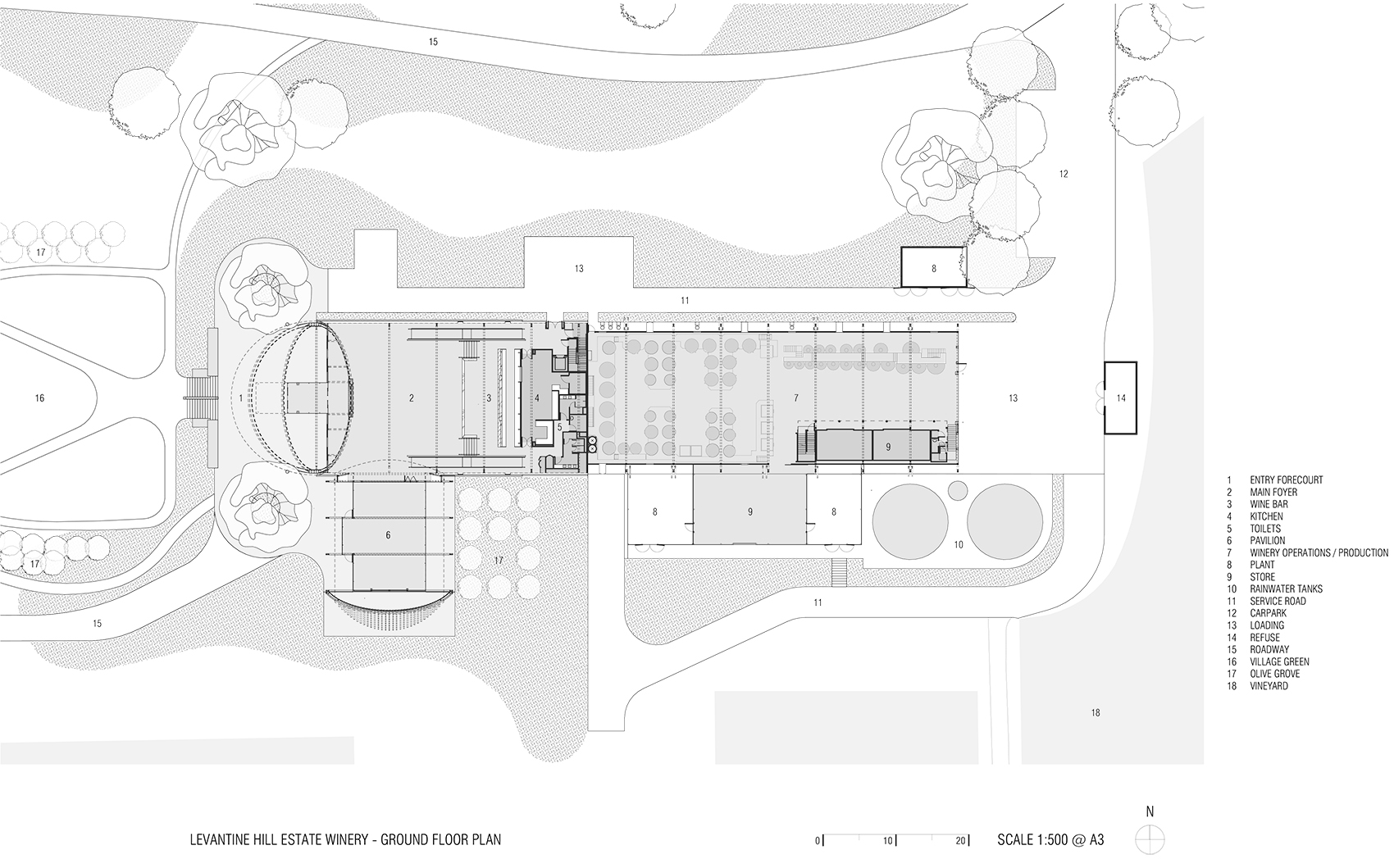 levantine hill estate winery by fender katsalidis