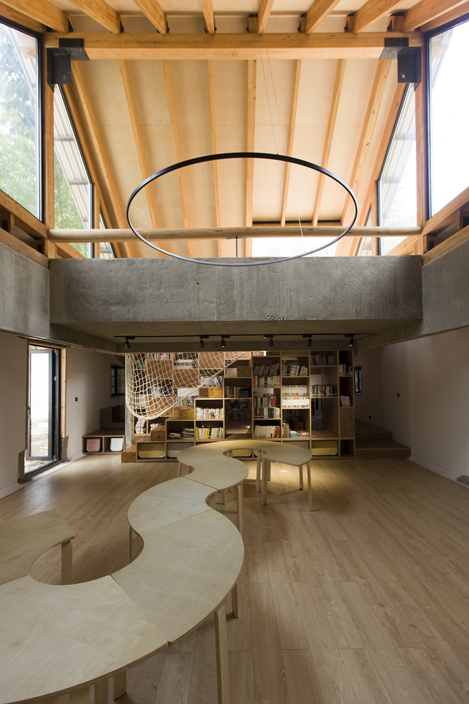 wanjian village childrens library by onearthstudio
