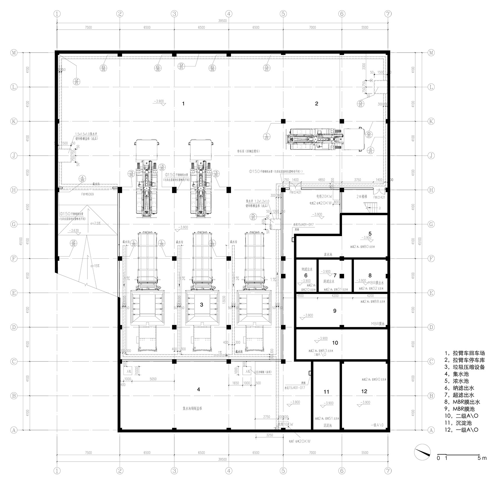 jingjiang binjiang new district garbage transfer station china by hui pan associates
