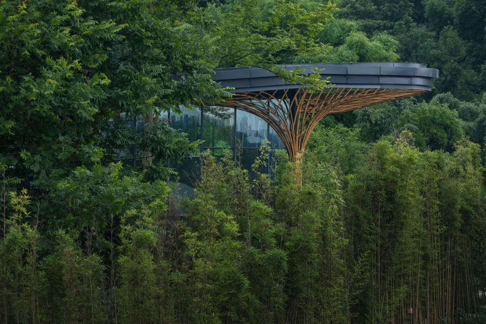 qionglai bamboo pavilion by uno architects lin rong studio