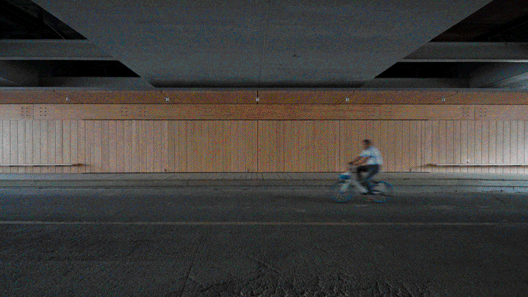 service station under wuning road bridge suzhou creek by atelier z