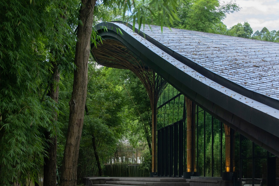 qionglai bamboo pavilion by uno architects lin rong studio