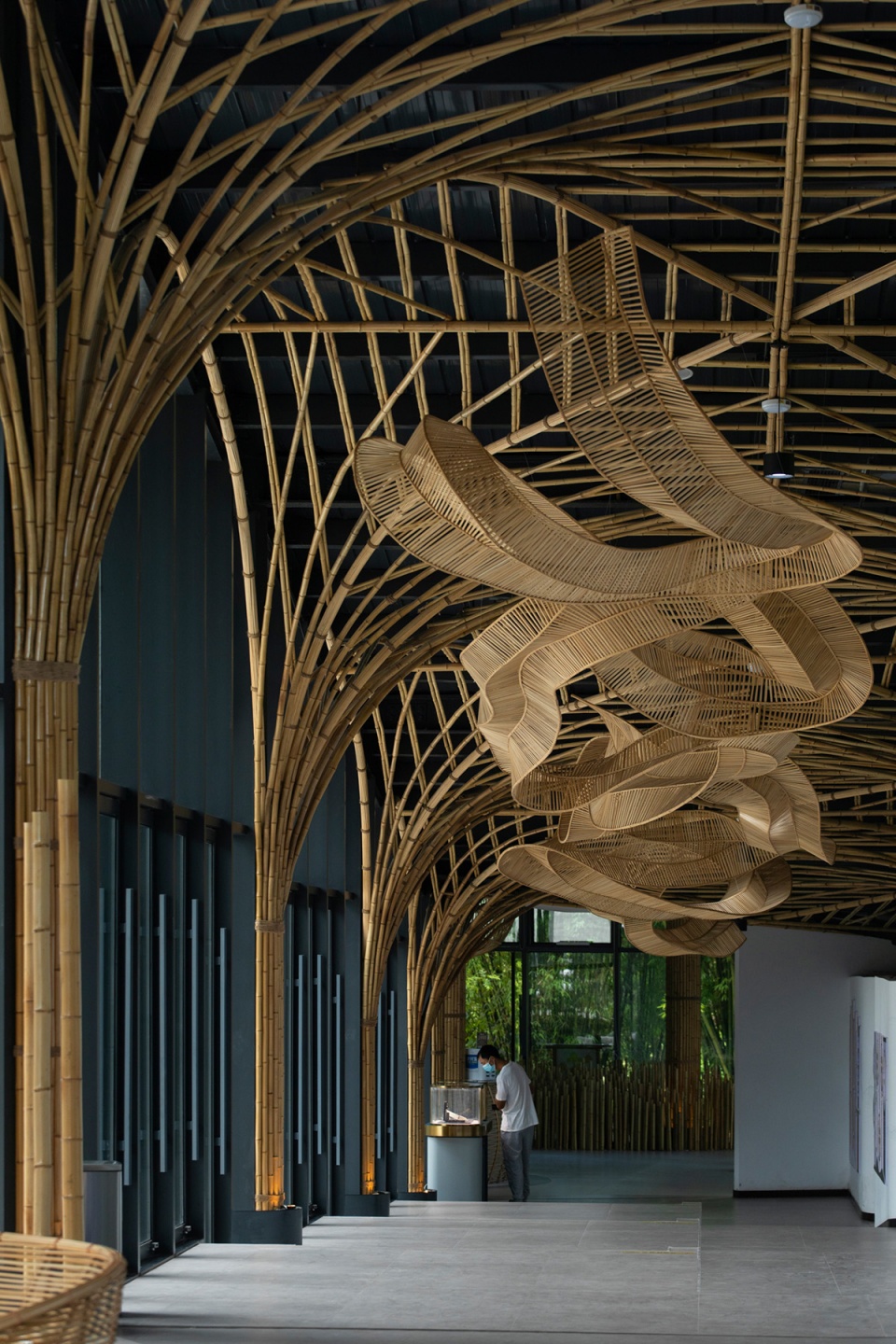 qionglai bamboo pavilion by uno architects lin rong studio