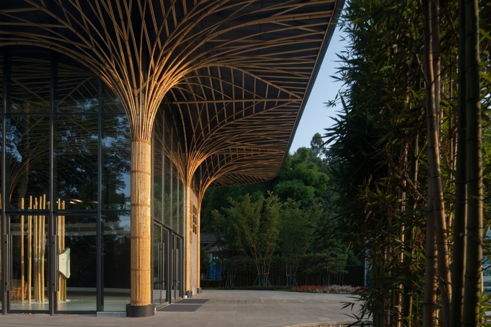 qionglai bamboo pavilion by uno architects lin rong studio