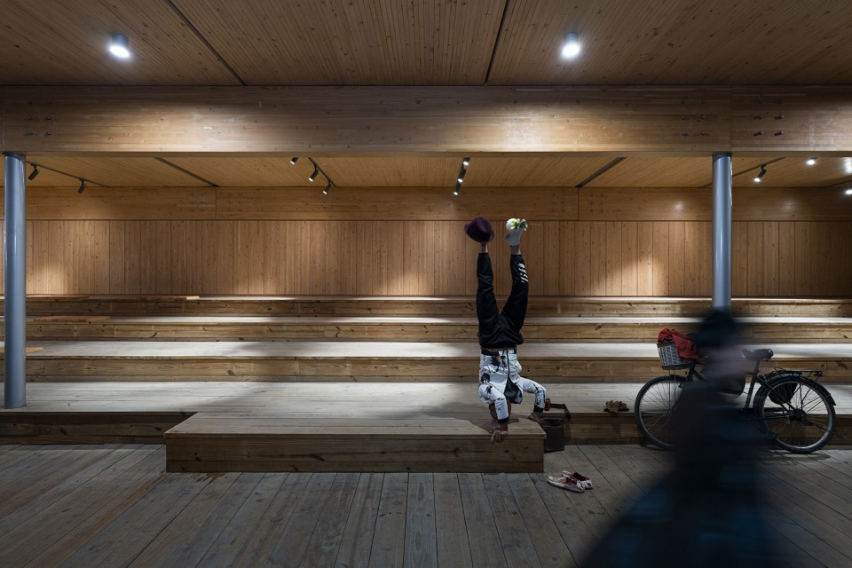 service station under wuning road bridge suzhou creek by atelier z