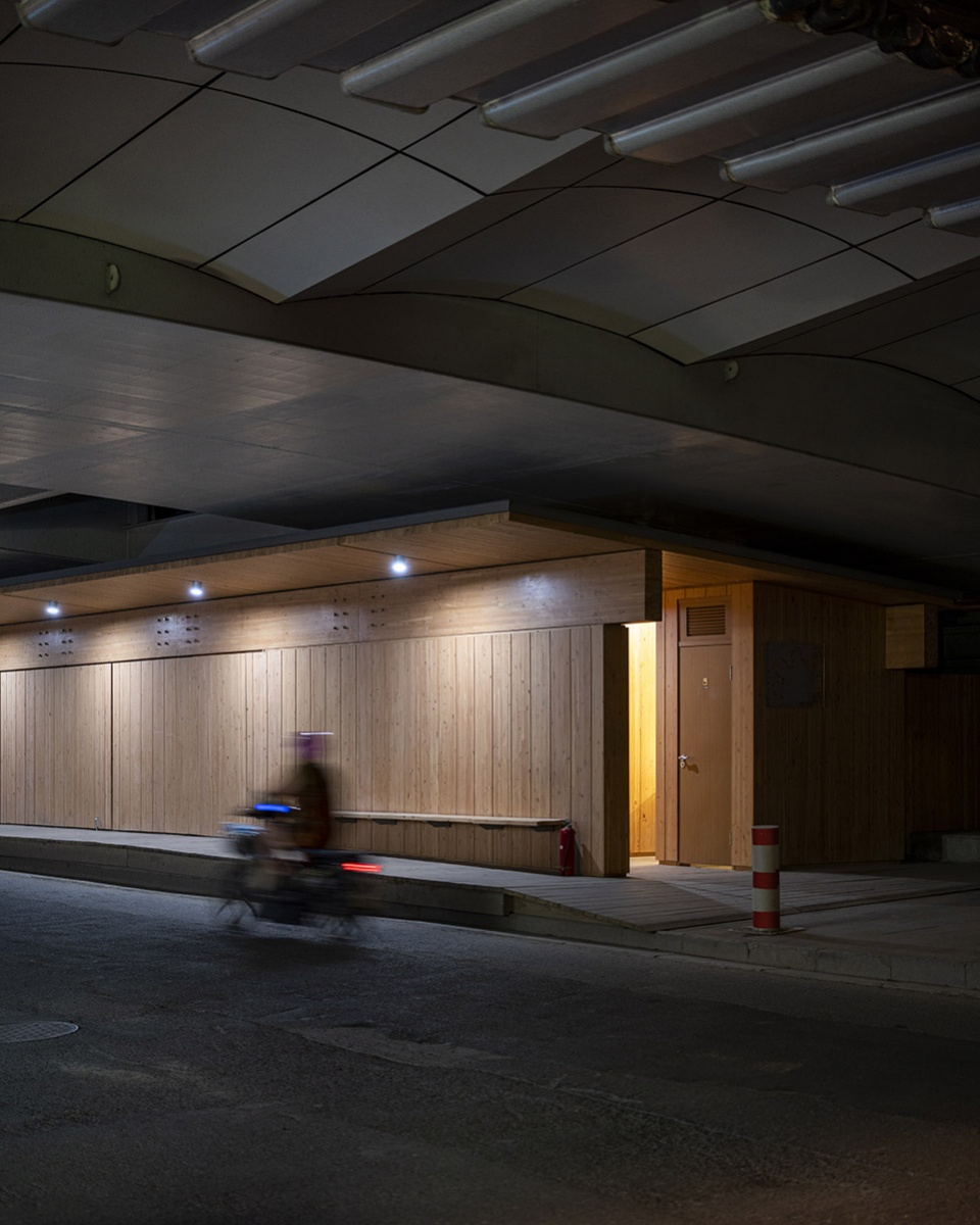 service station under wuning road bridge suzhou creek by atelier z