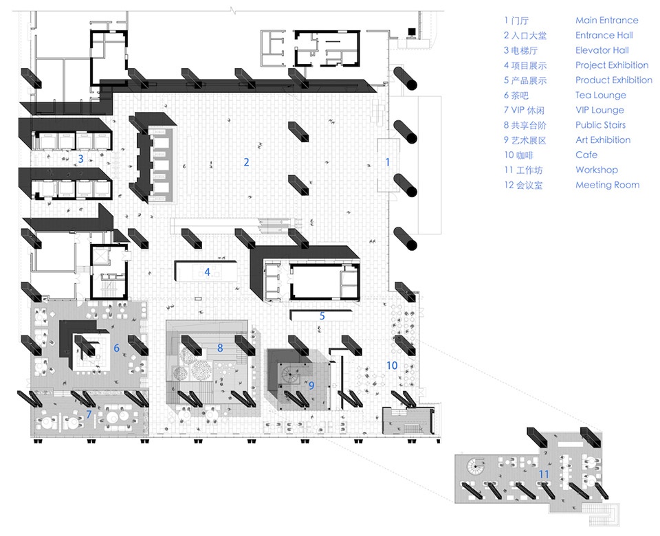 Public Space of Goertek Global R and D Headquarters MAT Office