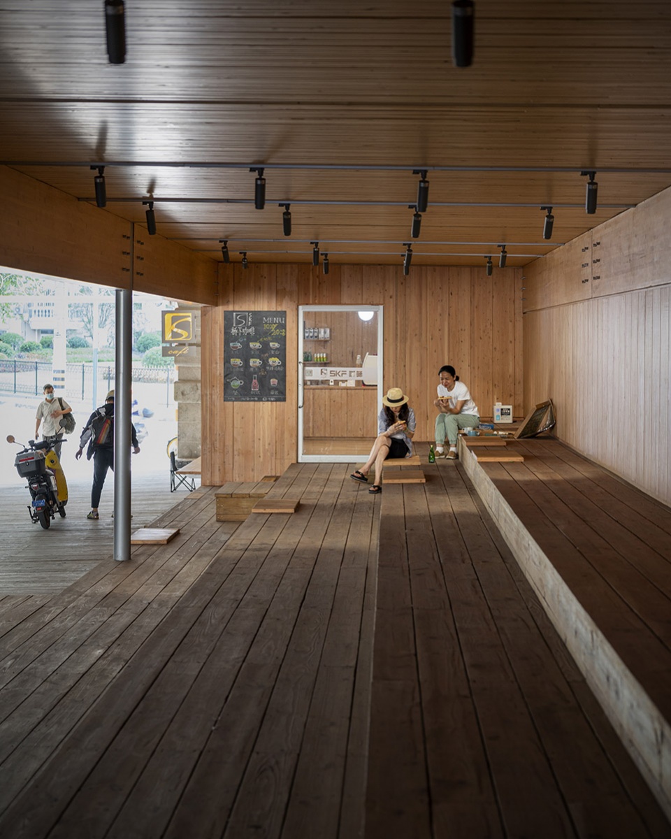 service station under wuning road bridge suzhou creek by atelier z