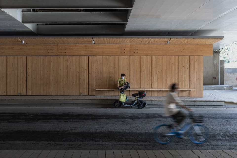 service station under wuning road bridge suzhou creek by atelier z
