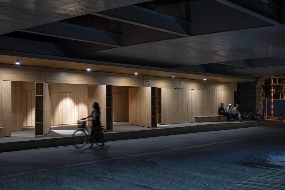 service station under wuning road bridge suzhou creek by atelier z