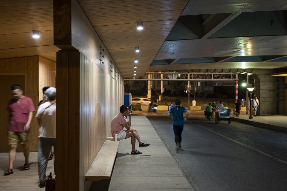 service station under wuning road bridge suzhou creek by atelier z