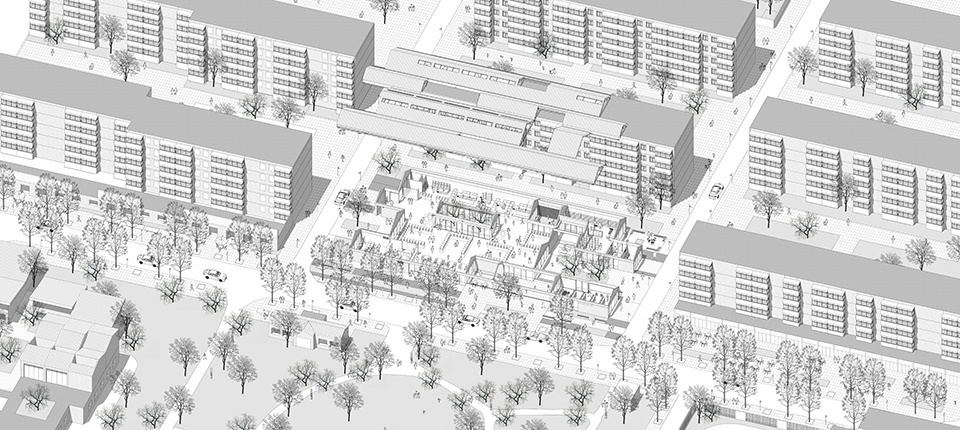 XingHuaDongLi Neighboring Courtyard Market China by BIAD