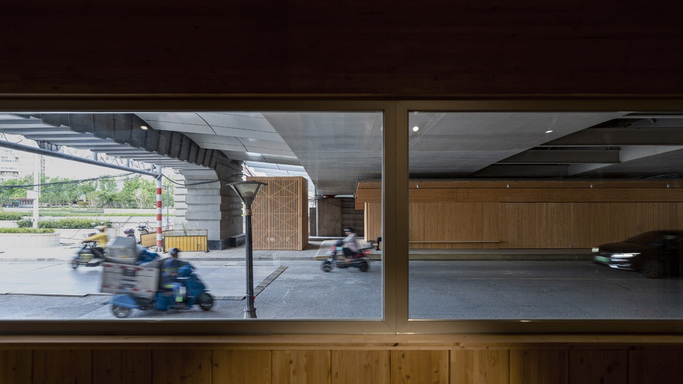 service station under wuning road bridge suzhou creek by atelier z